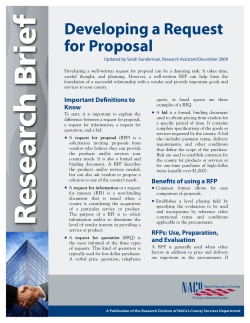 Developing a Request for Proposal - National Association of Counties