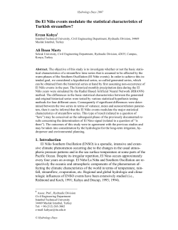 Do El Ni&ntilde;o events modulate the statistical characteristics of Turkish