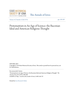 the Baconian Ideal and American Religious Thought