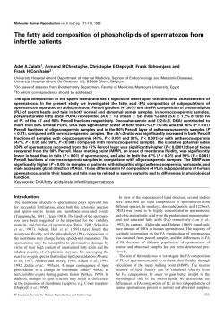 The fatty acid composition of phospholipids of