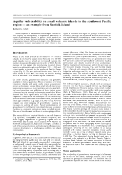 Aquifer vulnerability on small volcanic islands in the southwest