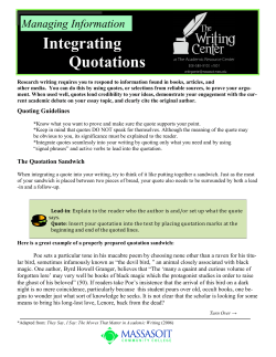 Integrating Quotations