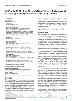 Is &ldquo;Fear Itself&rdquo; The Only Thing We Have To Fear?