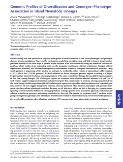 Genomic Profiles of Diversification and Genotype&ndash;Phenotype