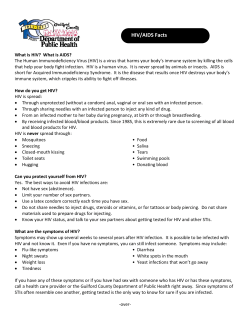 HIV/AIDS Facts - Guilford County