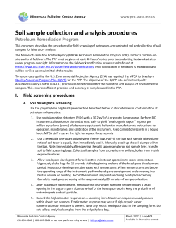 4-04 Soil Sample Collection and Analysis Procedures