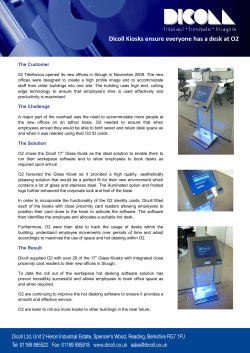 Dicoll Kiosks ensure everyone has a desk at O2