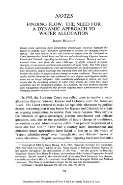 Finding Flow: The Need for a Dynamic Approach to Water Allocation