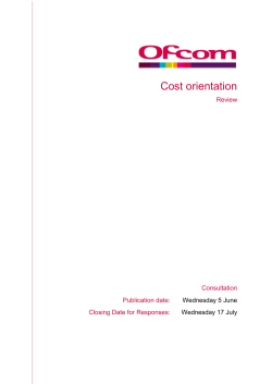 Cost orientation