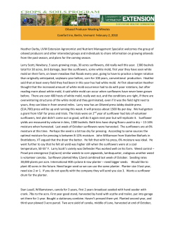 Oilseed Producer Meeting Minutes:
