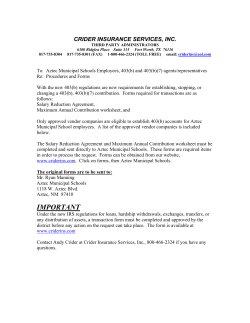 Aztec ISD 403(b) Instructions and Forms
