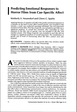 Predicting Emotional Responses to Horror Films