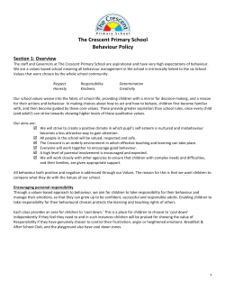 The Crescent Primary School Behaviour Policy