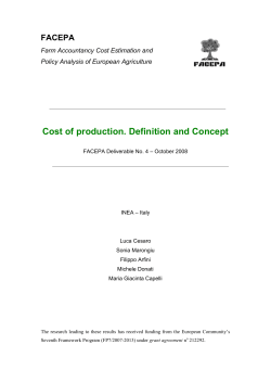 Cost of production. Definition and Concept - INEA