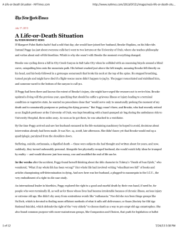 A Life-or-Death Situation - NYTimes.com