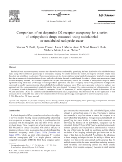 Comparison of rat dopamine D2 receptor occupancy for a series of