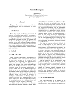 Fonts in Dzongkha - Department of Information Technology and