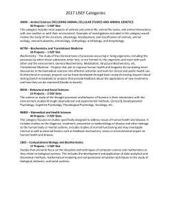 2017 LISEF Categories