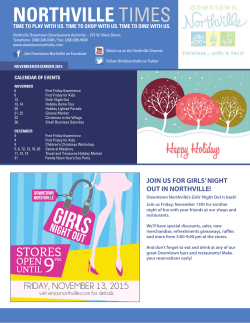 November/ December - Downtown Northville!