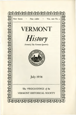 History - Vermont Historical Society