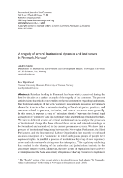A tragedy of errors? Institutional dynamics and land tenure in