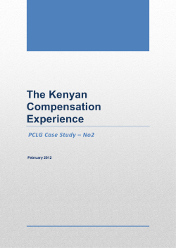 The Kenyan Compensation Experience