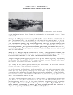 FRENCH TOWN - The Westbrook Historical Society