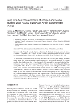 Long-term field measurements of charged and neutral clusters using