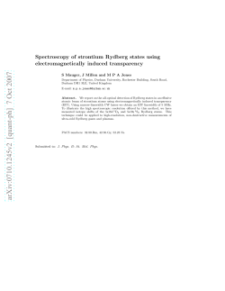 Spectroscopy of strontium Rydberg states using electromagnetically