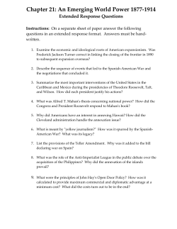 Chapter 21 Extended Response Questions
