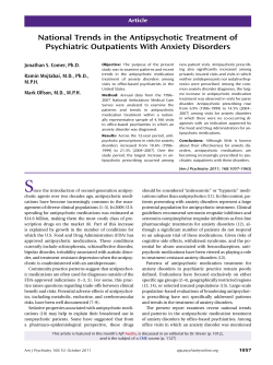 National Trends in the Antipsychotic Treatment of Psychiatric