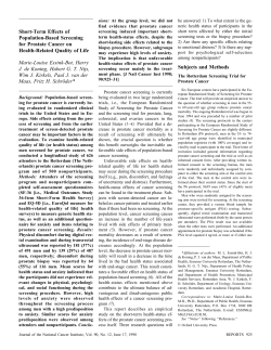 Short-Term Effects of Population-Based