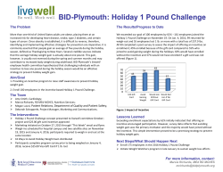 BID-Plymouth: Holiday 1 Pound Challenge