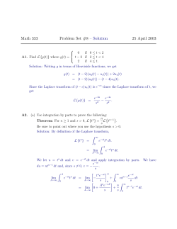 Problem Set #8 Solution
