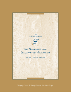 The November 2011 Elections in Nicaragua
