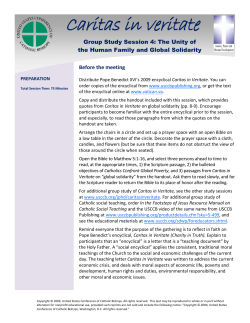 Caritas in veritate - United States Conference of Catholic Bishops