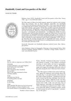 Humboldt, Granö and Geo