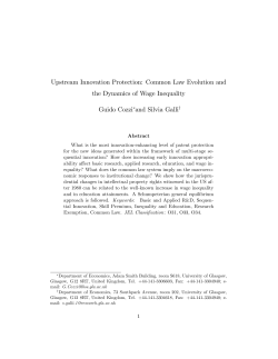 Upstream Innovation Protection: Common Law Evolution and the