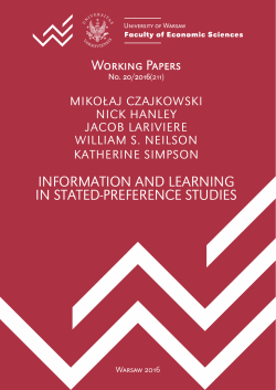information and learning in stated-preference studies