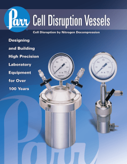 4635MB Series 4635 Cell Disruption Vessels Sales Literature