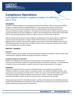 Compliance Input