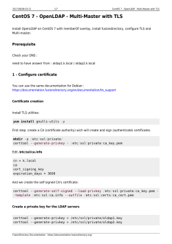 CentOS 7 - OpenLDAP - Multi-Master with TLS