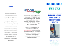 USE TAX - North Carolina Wildlife Resources Commission