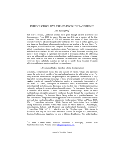 Introduction: Five Trends In Confucian Stidues