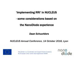 some considerations based on the NanoDiode