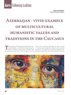 Azerbaijan - vivid example of multicultural humanistic