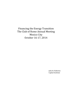 Financing the Energy Transition