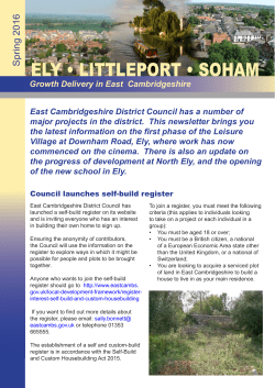 ely &bull; littleport &bull; soham - East Cambridgeshire District Council
