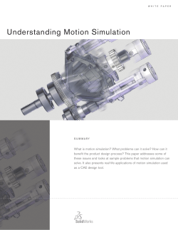 Understanding Motion Simulation