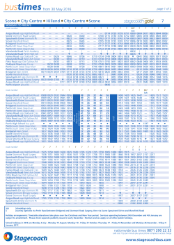 Scone l City Centre l Hillend l City Centre l Scone 7